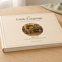 Their Little Language cream hardcover binding and page block detail